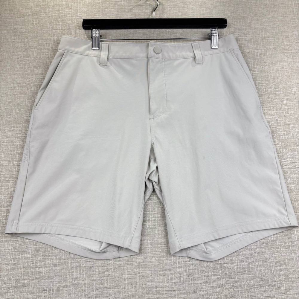 Rhone Commuter 9 Inch Shorts Mens 33 Light Gray Performance Golf Stretch Tech